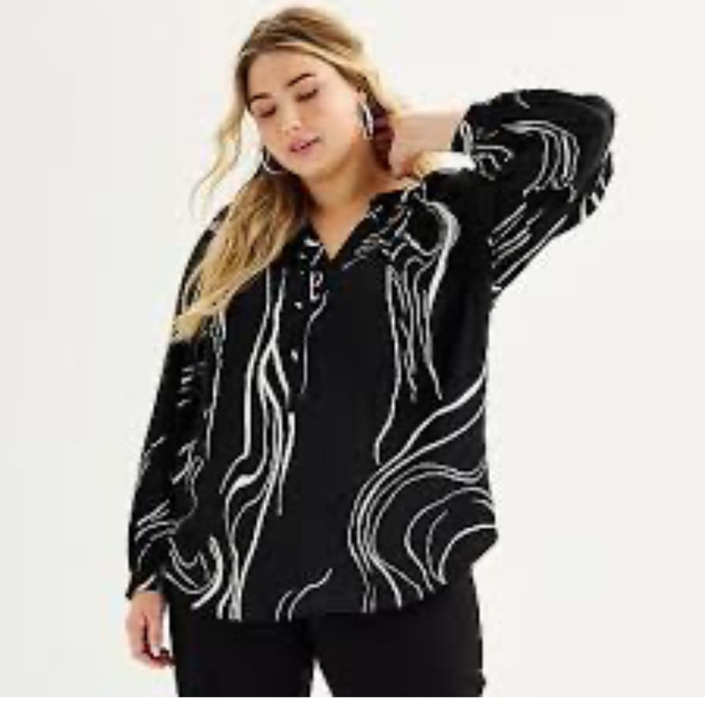 Nine West Black and White blouses